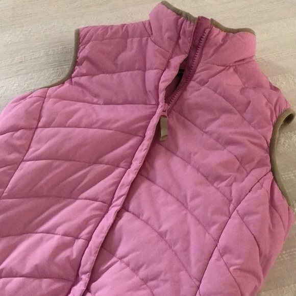 Girls Lands End Pink Puffer Vest - Picture 3 of 15
